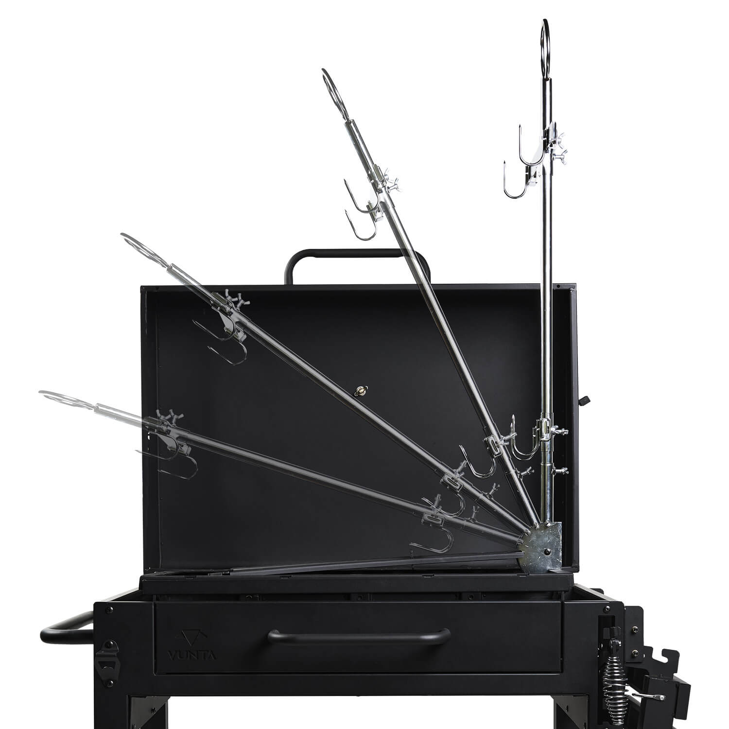 Asador Vertical para parrilla Siete fuegos