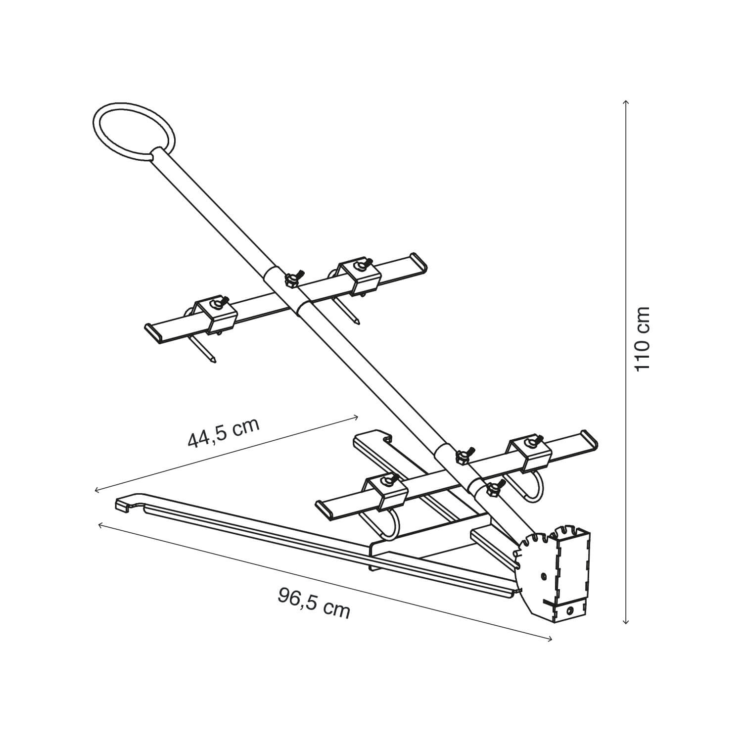 Asador Vertical para parrilla Siete fuegos