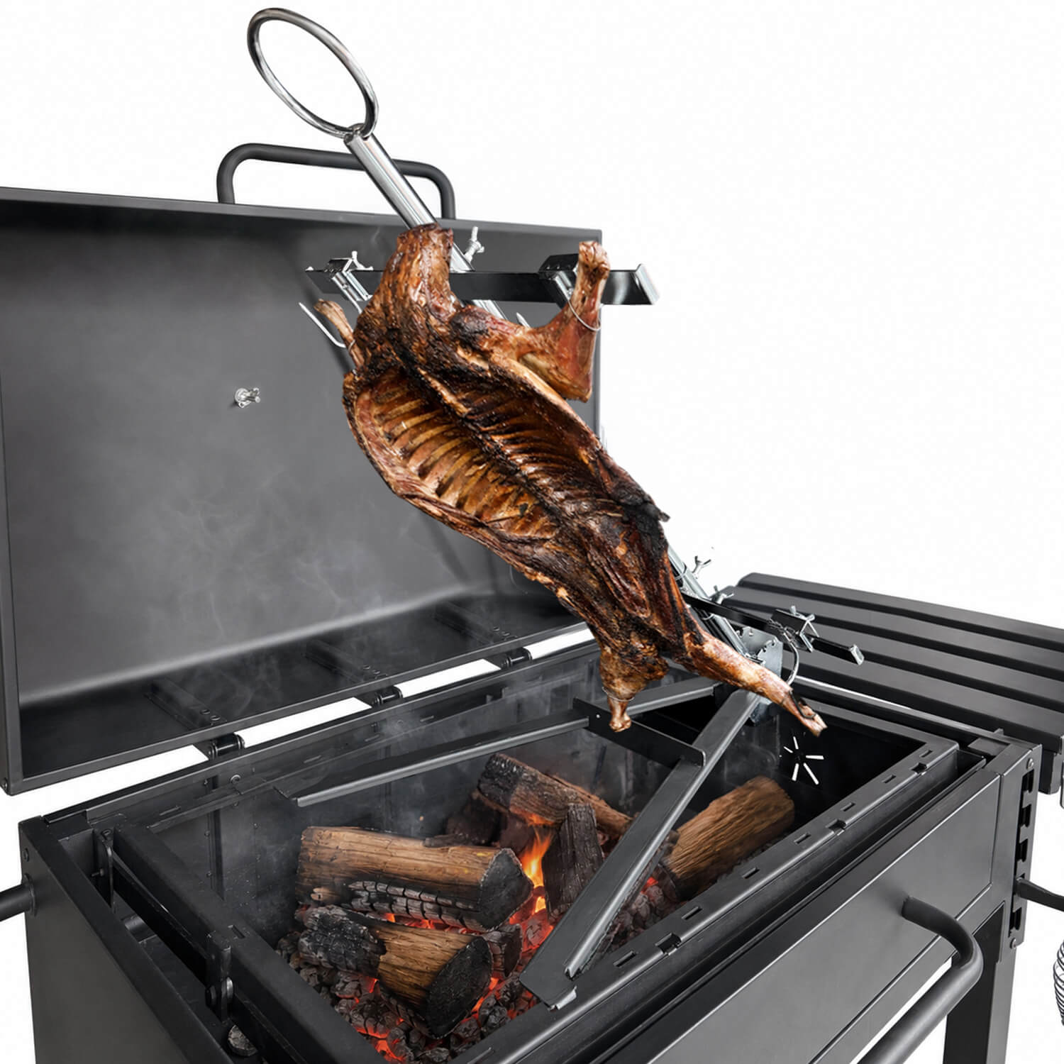 Asador Vertical para parrilla Siete fuegos